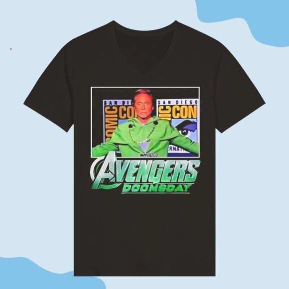 Robert Downey Jr Avengers Doomsday T Shirt Marvel Graphic Fan Gift Retro 92 - Picture 1 of 5